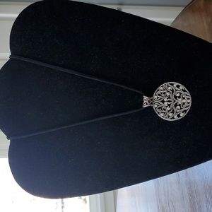 Lia Sophia LABYRINTH Silver Cut Crystal Necklace